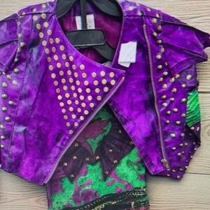 Purple Studded Kids Jacket